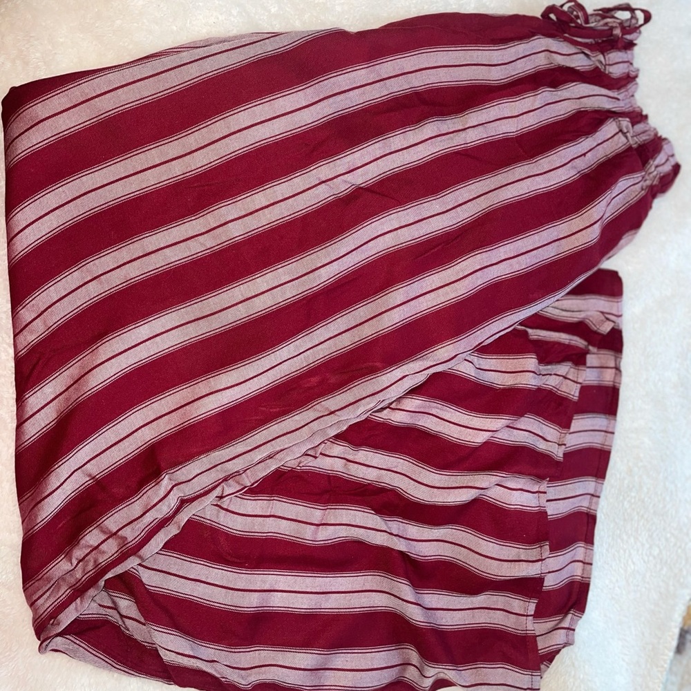 Red striped pants